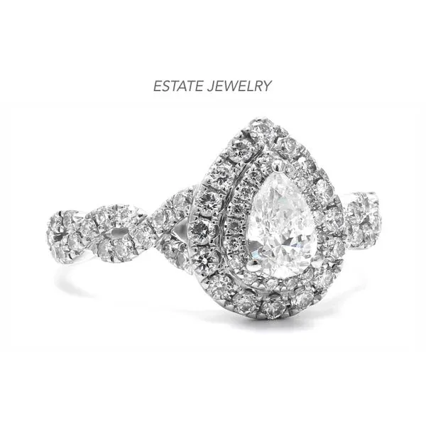 Estate Neil Lane 14K White Gold 1.15ctw Pear Diamond Image 3 Raleigh Diamond Fine Jewelry Raleigh, NC