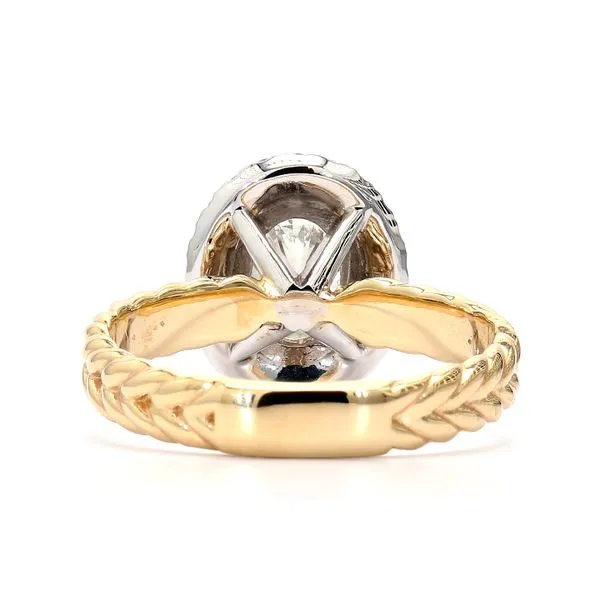 14K Yellow Gold 0.90ctw H/SI2 RD365 Oval GIA Diamond Ring Image 3 Raleigh Diamond Fine Jewelry Raleigh, NC