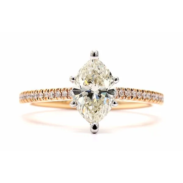 14K Yellow Gold 1.40ctw K/I1 Marquise Natural Diamond Engagement Ring - Size 6.5 Raleigh Diamond Fine Jewelry Raleigh, NC