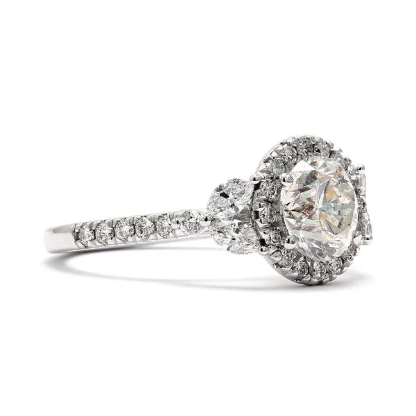 14K White Gold 2.44ctw H/I2 RBC GIA Diamond Ring Image 3 Raleigh Diamond Fine Jewelry Raleigh, NC