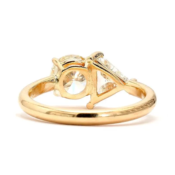 14K Yellow Gold 1.58ctw L/VS2 2-Stone RBC Diamond Engagement Ring Size 6 Image 4 Raleigh Diamond Fine Jewelry Raleigh, NC
