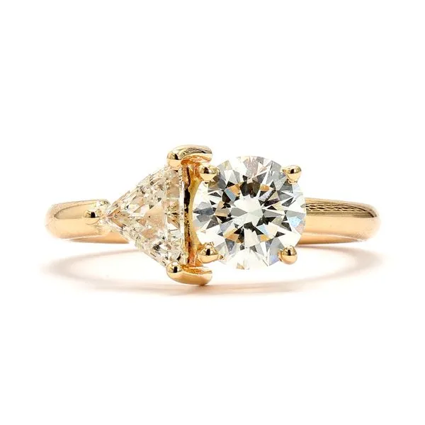 14K Yellow Gold 1.58ctw L/VS2 2-Stone RBC Diamond Engagement Ring Size 6 Raleigh Diamond Fine Jewelry Raleigh, NC
