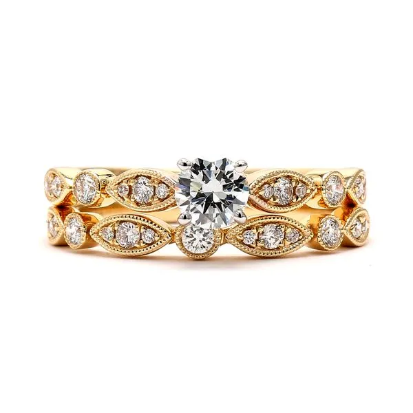 14K Yellow Gold 0.64ctw H/SI1 Vintage Style RBC Diamond Ring Raleigh Diamond Fine Jewelry Raleigh, NC