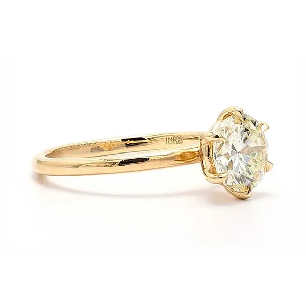 18K Yellow Gold 1.50ctw N/SI2 Vintage 1950's Diamond Ring Image 3 Raleigh Diamond Fine Jewelry Raleigh, NC
