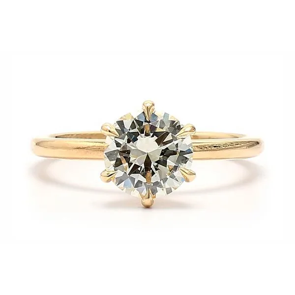 18K Yellow Gold 1.50ctw N/SI2 Vintage 1950's Diamond Ring Raleigh Diamond Fine Jewelry Raleigh, NC