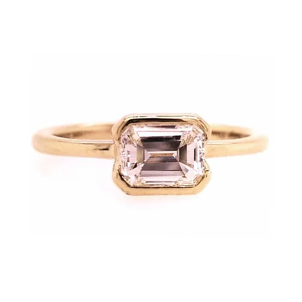 18K Yellow Gold 0.90ctw F/VVS2 GIA Solitaire Natural Diamond Emerald Cut Ring Raleigh Diamond Fine Jewelry Raleigh, NC