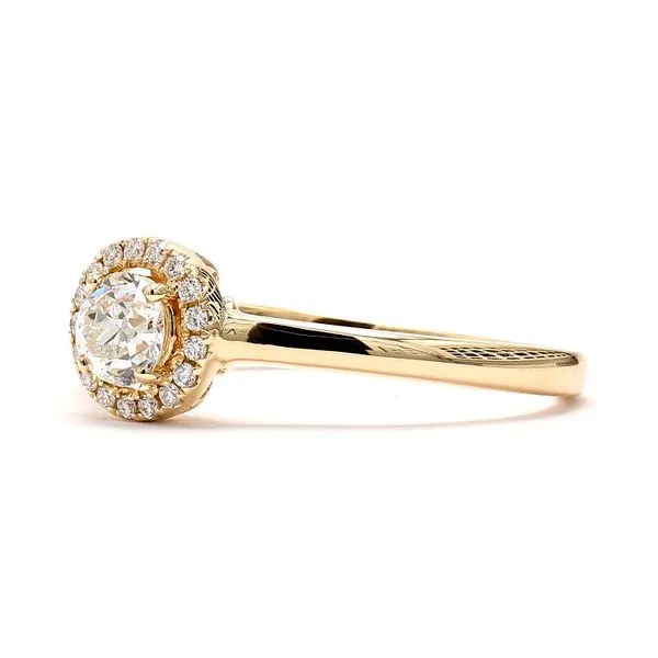 14K Yellow Gold 0.84ctw Antique Old Euro Diamond Ring Image 2 Raleigh Diamond Fine Jewelry Raleigh, NC