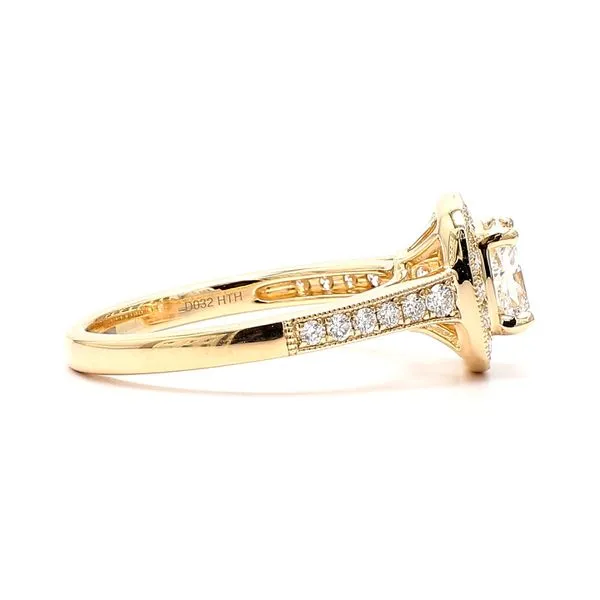 14K Yellow Gold 1.29ctw F/SI1 Radiant + Accent/Halo RBC Diamond Ring Image 3 Raleigh Diamond Fine Jewelry Raleigh, NC
