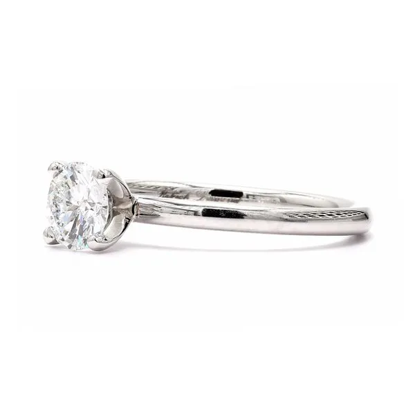 Platinum 0.72ctw D/SI2 Solitaire GIA RBC Natural Diamond Ring Image 2 Raleigh Diamond Fine Jewelry Raleigh, NC