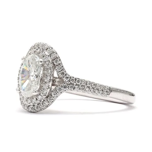 14K White Gold 1.38ctw G/I1 GIA Oval Diamond Ring Image 2 Raleigh Diamond Fine Jewelry Raleigh, NC