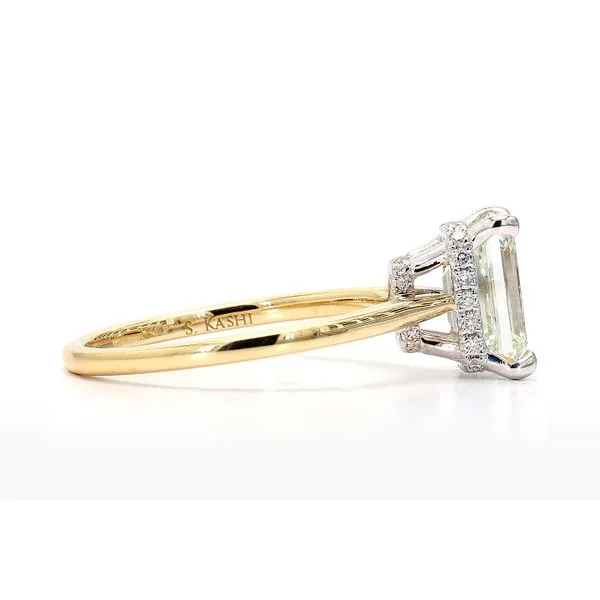 14K White & Yellow Gold 2.21ctw K/VVS1 Emerald Cut Hidden Halo GIA Certified Diamond Engagement Ring Size 6.5 Image 2 Raleigh Diamond Fine Jewelry Raleigh, NC