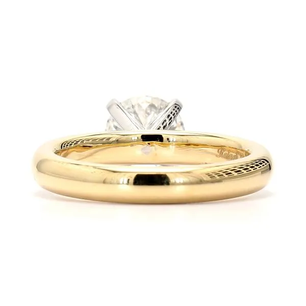 18K Yellow Gold & Platinum 1.50ctw RBC H/SI2 GIA Diamond in RD365 3.0mm Solitaire Engagement Ring Size 6 Image 3 Raleigh Diamond Fine Jewelry Raleigh, NC