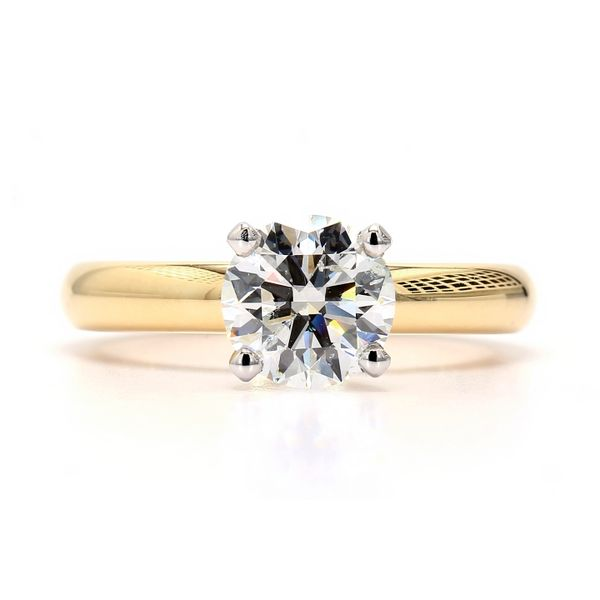 18K Yellow Gold & Platinum 1.50ctw RBC H/SI2 GIA Diamond in RD365 3.0mm Solitaire Raleigh Diamond Fine Jewelry Raleigh, NC