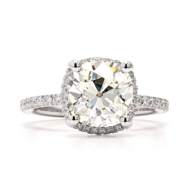 Platinum 3.74ctw J/VS2 Antique Old Mine GIA Diamond Engagement Ring Size 6.25 Raleigh Diamond Fine Jewelry Raleigh, NC