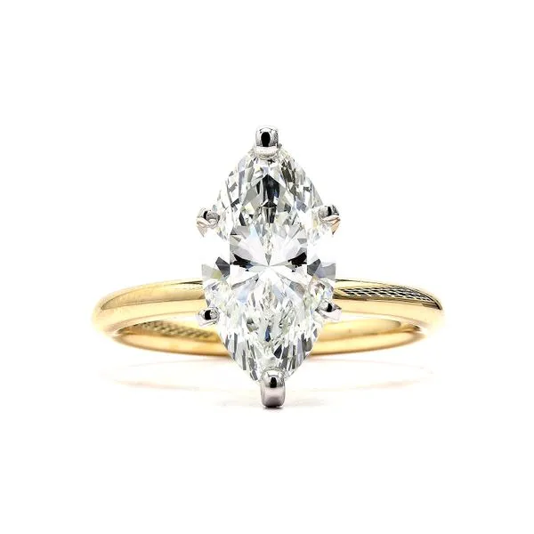 RD365 14K White & Yellow Gold 2.54ctw H/VS2XX Marquise Diamond Engageent Rng Raleigh Diamond Fine Jewelry Raleigh, NC