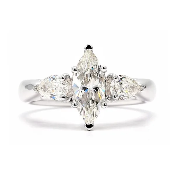 14K White Gold 1.54ctw H/VS2 Marquise GIA Certified Diamond Engagement Ring Size 5.75 Raleigh Diamond Fine Jewelry Raleigh, NC