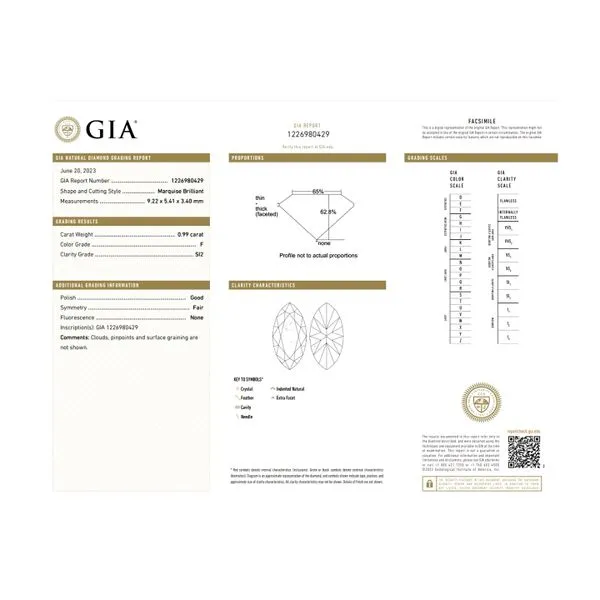 14K White Gold 1.27ctw F/SI2 Marquise GIA Certified Diamond Engagement Ring Image 2 Raleigh Diamond Fine Jewelry Raleigh, NC