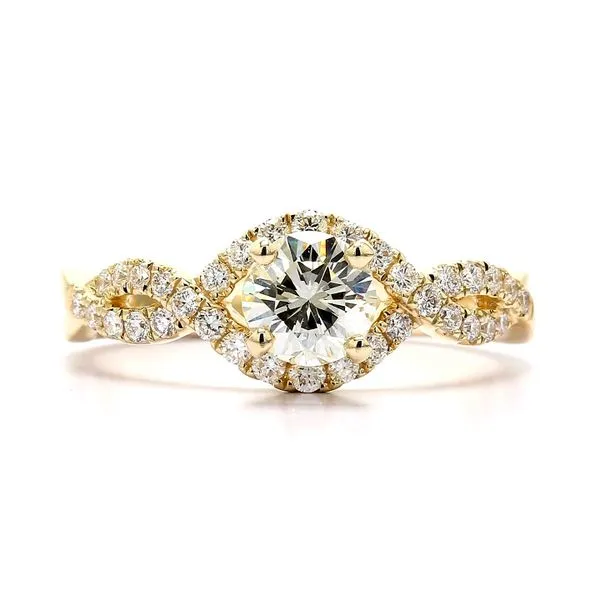14K Yellow Gold 1.04ctw N/SI2 GIA Certified in Kashi 0.33ctw Diamond Twist Engagement Ring Size 6.5 Raleigh Diamond Fine Jewelry Raleigh, NC