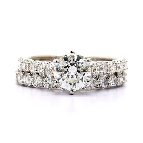 18K White Gold 3.09ctw GIA Certified in 6 Prong Engagement Set Size 6.5 Image 2 Raleigh Diamond Fine Jewelry Raleigh, NC