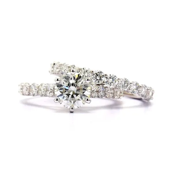 18K White Gold 3.09ctw GIA Certified in 6 Prong Engagement Set Size 6.5 Raleigh Diamond Fine Jewelry Raleigh, NC