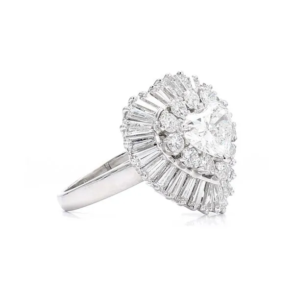 GIA Estate Platinum 2.56ctw I/VS2 Vintage Diamond Ring/Pendant Size 6.5 Image 3 Raleigh Diamond Fine Jewelry Raleigh, NC