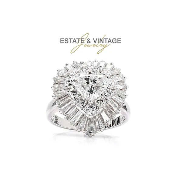 GIA Estate Platinum 2.56ctw I/VS2 Vintage Diamond Ring/Pendant Size 6.5 Raleigh Diamond Fine Jewelry Raleigh, NC