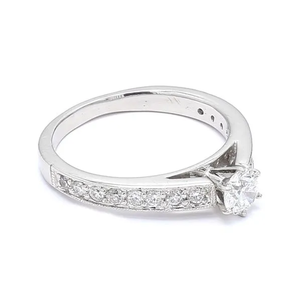 Estate Platinum 1.00ctw F-G/SI2 Classic Round Brilliant Diamond Size 6.5 Image 3 Raleigh Diamond Fine Jewelry Raleigh, NC