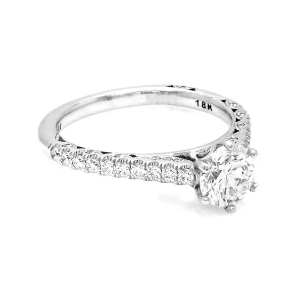 GIA Estate Tacori 18K White Gold 1.33ctw I/SI2 Diamond Engagement Ring Size 6.5 Image 3 Raleigh Diamond Fine Jewelry Raleigh, NC