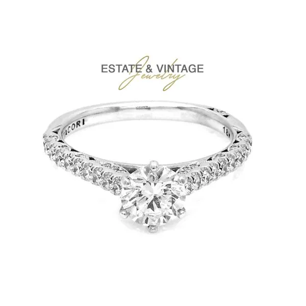 GIA Estate Tacori 18K White Gold 1.33ctw I/SI2 Diamond Engagement Ring Size 6.5 Raleigh Diamond Fine Jewelry Raleigh, NC