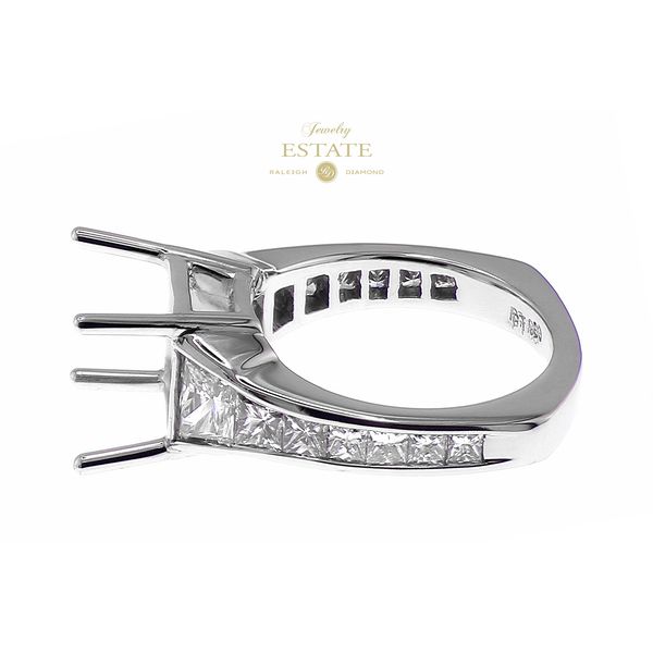 Estate Platinum F-G/VS1 Diamond Semi-mount Engagement Ring Sz 6 Image 2 Raleigh Diamond Fine Jewelry Raleigh, NC
