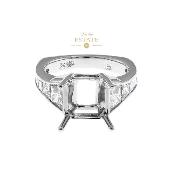 Estate Platinum F-G/VS1 Diamond Semi-mount Engagement Ring Sz 6 Raleigh Diamond Fine Jewelry Raleigh, NC