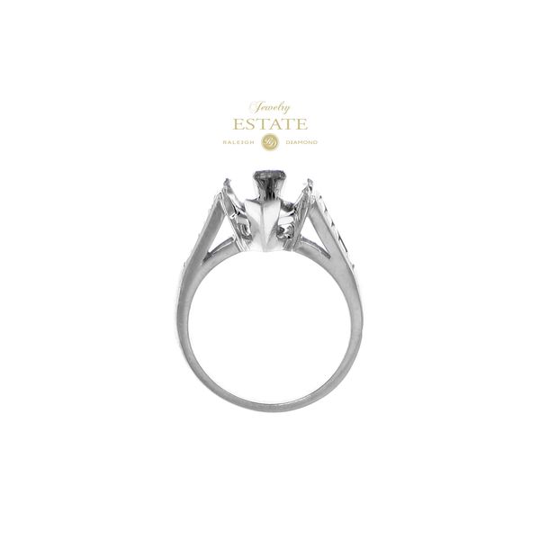 Estate Platinum 1.00ctw F-G/VS Diamond Semi-+mount Ring Sz 6 Image 2 Raleigh Diamond Fine Jewelry Raleigh, NC