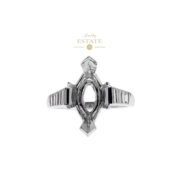 Estate Platinum 1.00ctw F-G/VS Diamond Semi-+mount Ring Sz 6 Raleigh Diamond Fine Jewelry Raleigh, NC
