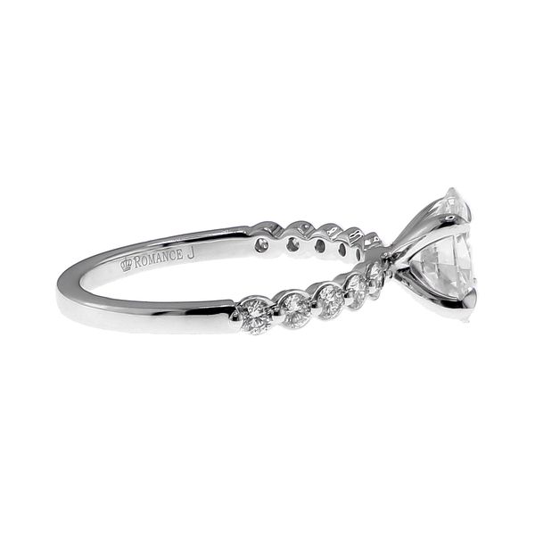 14K White Gold 1.00ct I/ SI1 Oval Diamond 1/3cttw Side Accented Shank Engagement Ring Sz 6 Image 2 Raleigh Diamond Fine Jewelry Raleigh, NC