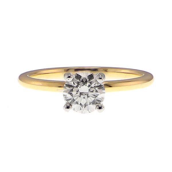 14K White & Yellow Gold 0.80ct J/VS1 RBC 0.06ctw Hidden Halo Diamond Engagement Ring Sz 6 Raleigh Diamond Fine Jewelry Raleigh, NC