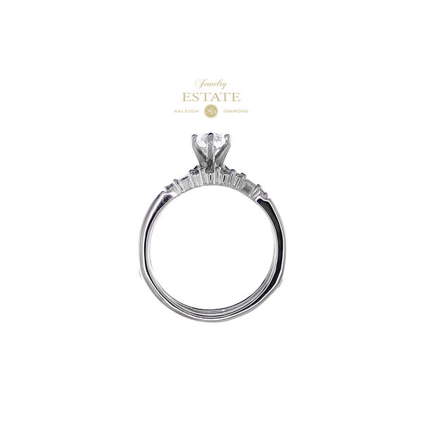 Estate 14K White Gold 0.96ct J-K/I1 Marquise Diamond Wedding Set Sz 8.5 Image 3 Raleigh Diamond Fine Jewelry Raleigh, NC