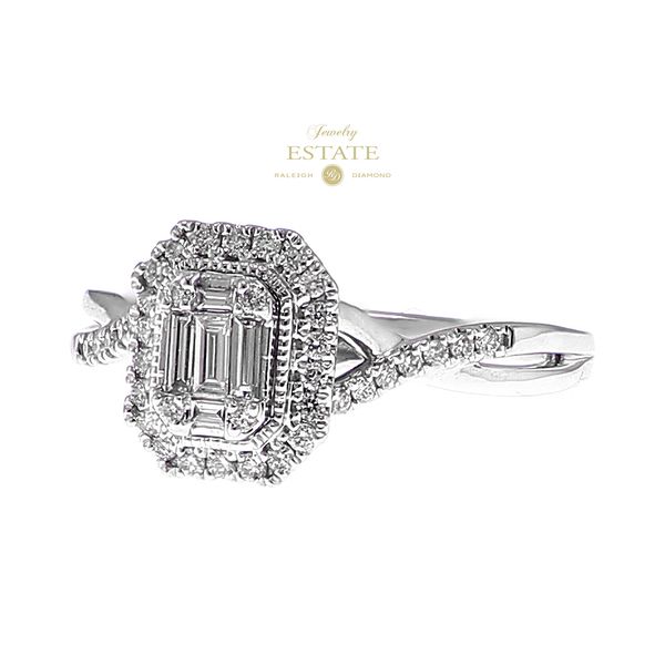 14K White Gold 0.34ctw Diamond Engagement Ring Sz 7 Image 2 Raleigh Diamond Fine Jewelry Raleigh, NC