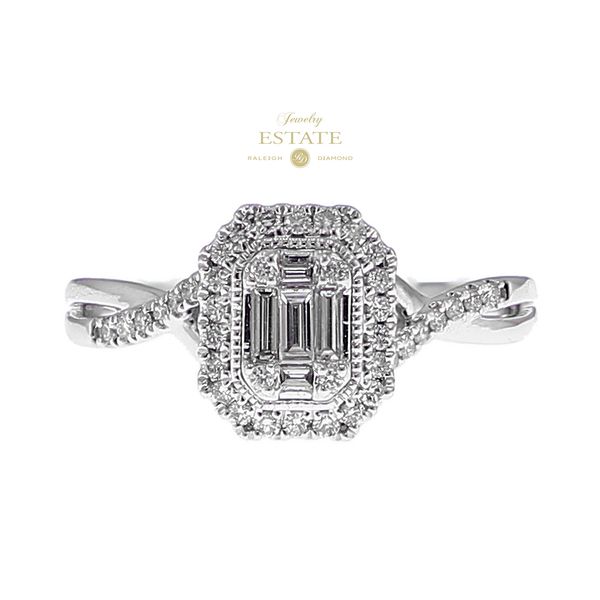 14K White Gold 0.34ctw Diamond Engagement Ring Sz 7 Raleigh Diamond Fine Jewelry Raleigh, NC