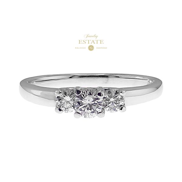 Estate Platinum 0.50ctw H-I/I1 3-Stone Diamond Wedding Set Sz 6 Raleigh Diamond Fine Jewelry Raleigh, NC