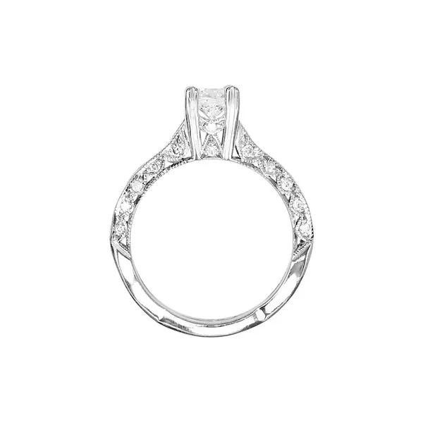 Estate Tacori Diamond Engagement Ring 18k White Gold Image 3 Raleigh Diamond Fine Jewelry Raleigh, NC