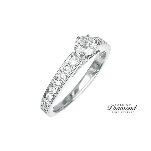 Estate Platinum Diamond Engagement Ring 0.33 CTW Image 2 Raleigh Diamond Fine Jewelry Raleigh, NC