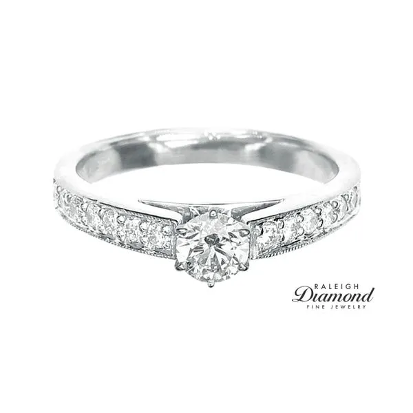 Estate Platinum Diamond Engagement Ring 0.33 CTW Raleigh Diamond Fine Jewelry Raleigh, NC