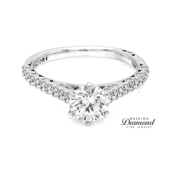 Estate 18K White Gold Diamond Engagement Ring Tacori 1.33 CTW Raleigh Diamond Fine Jewelry Raleigh, NC