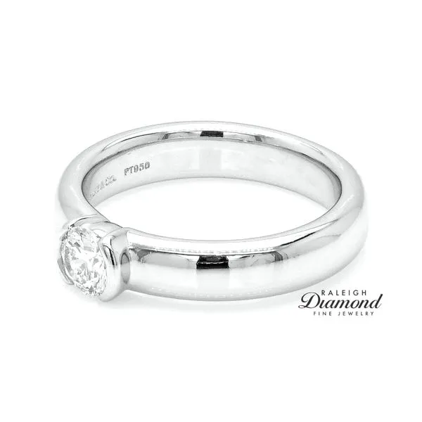 Estate Tiffany & Co. Platinum Solitaire Engagement Ring Image 2 Raleigh Diamond Fine Jewelry Raleigh, NC