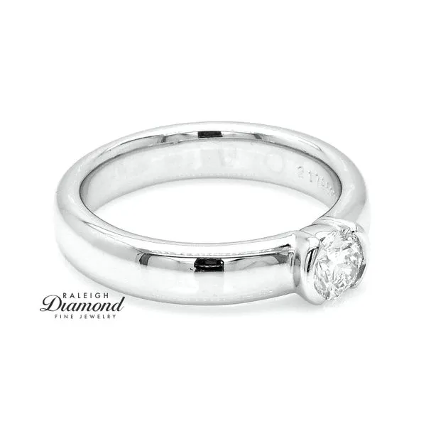 Estate Tiffany & Co. Platinum Solitaire Engagement Ring Image 3 Raleigh Diamond Fine Jewelry Raleigh, NC