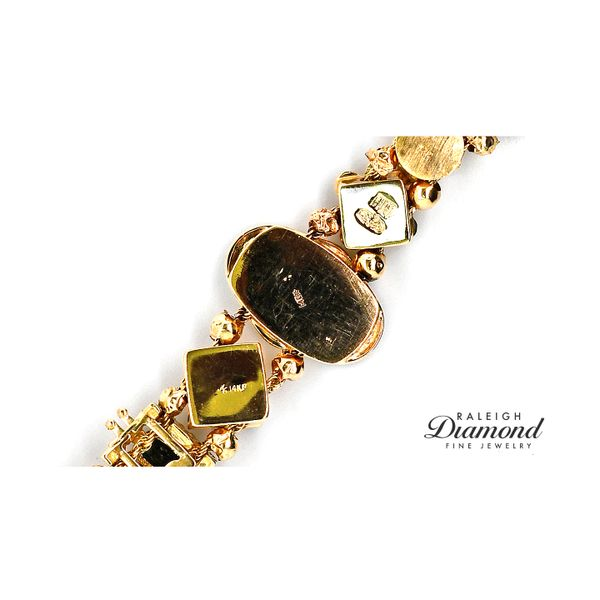 Estate 14K Yellow Gold Assorted Gemstone Gold Victorian Bracelet 8.25