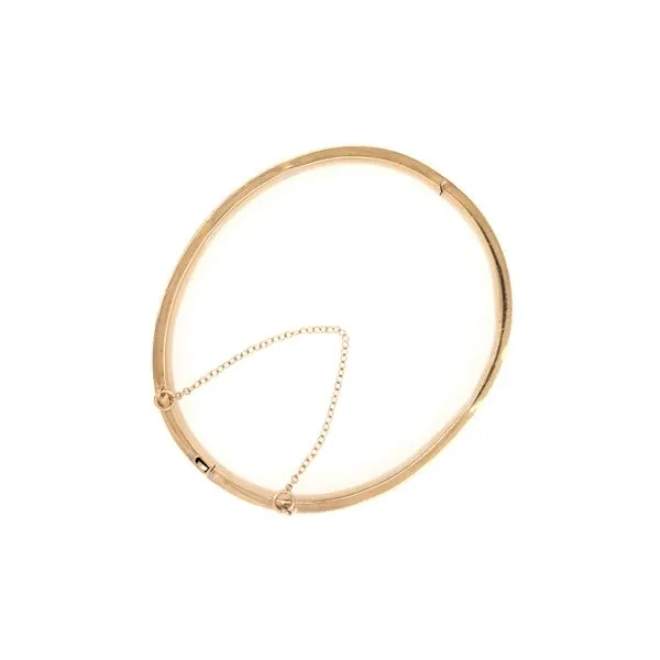 Estate Vintage Engraved Bangle Bracelet 14k Yellow Gold Image 3 Raleigh Diamond Fine Jewelry Raleigh, NC