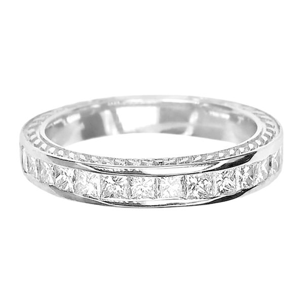 Estate 14k White Gold 3/4CTW Diamond Channel Band Raleigh Diamond Fine Jewelry Raleigh, NC