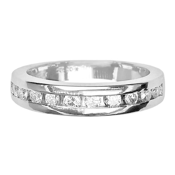 Wide Diamond Channel Set Band in Platinum Raleigh Diamond Fine Jewelry Raleigh, NC