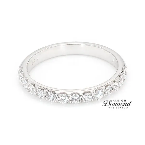 14K White Gold 0.47ctw Womens's Diamond Wedding Band Raleigh Diamond Fine Jewelry Raleigh, NC